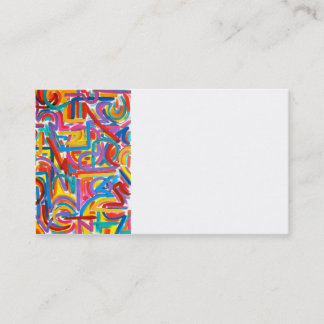 All Paths Go There-Hand Painted Abstract Art Business Card