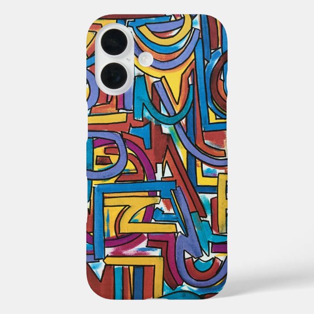 All Paths Go There-Hand Painted Abstract Art Case-Mate iPhone Case (Back)