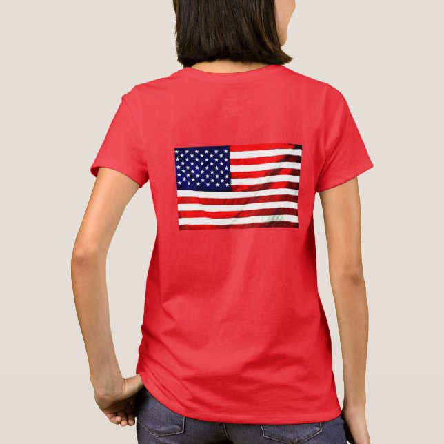 All Patriotic Eagle And U.S. Flag T-Shirt (Back)