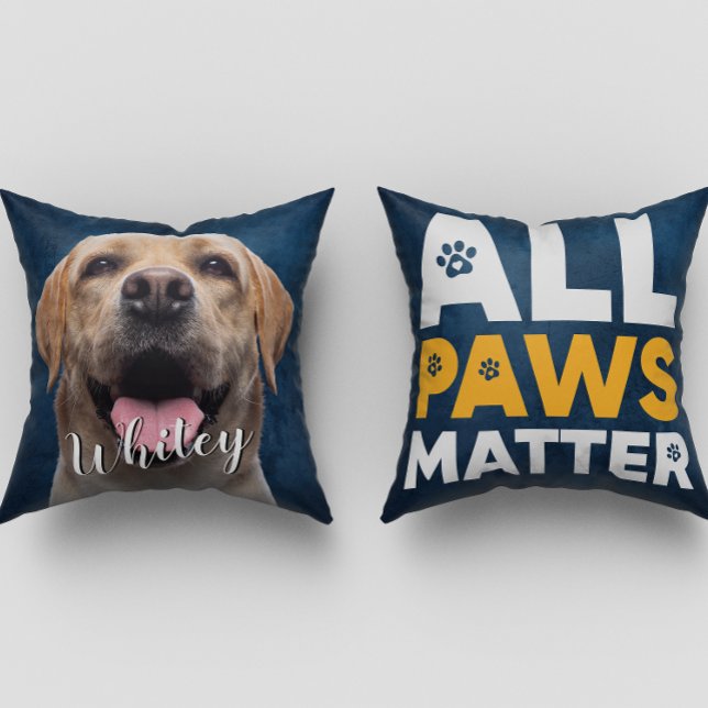  All paws matter custom 2-sided dog photo & quote Cushion (Creator Uploaded)