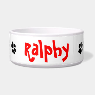 "All Paws" Personalised Dog Bowl