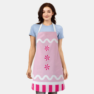 All Pink Gingerbread Theme Apron
