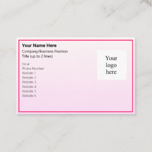 All Pinks Online Biz Logo Business Card
