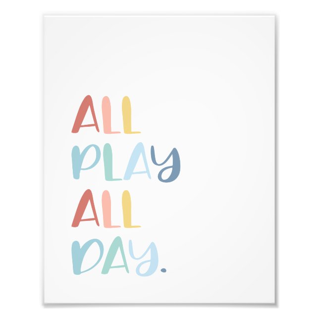 All Play All Day Wall Art (Front)