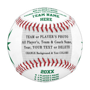 All Player's Name, Personalised, PHOTO BASEBALL