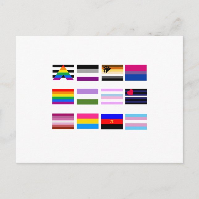 ALL PRIDE FLAGS POSTCARD (Front)