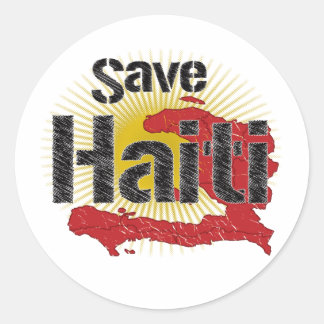 ALL Proceeds go to RED CROSS - Save Haiti Classic Round Sticker