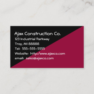 All Purpose 2-Tone Black and Brown Business Card