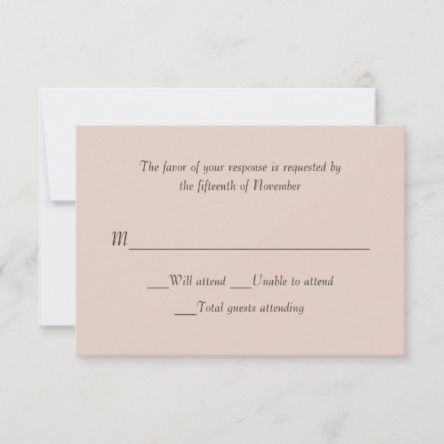 All Purpose Beige Response Card (Front)