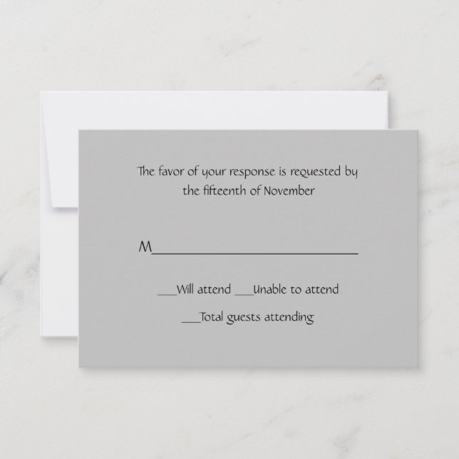 All Purpose Grey Response Card (Front)