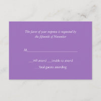 All Purpose Mauve Response Card