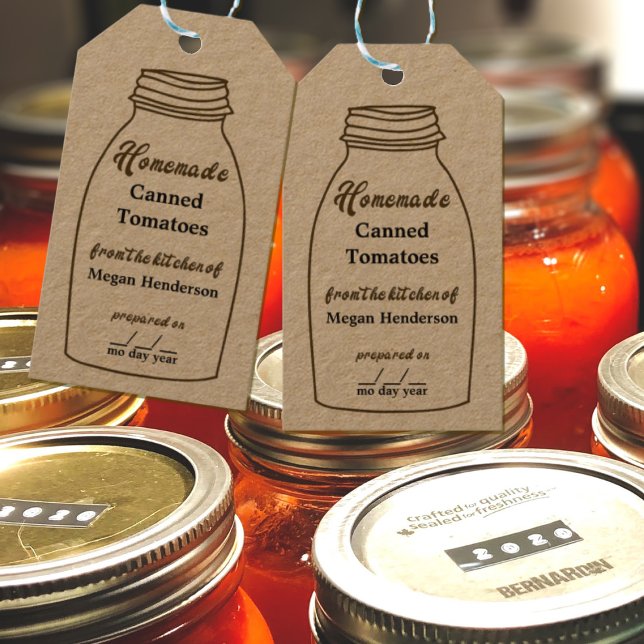 All-purpose Rustic Brown Canning Jar Hang Tag (Creator Uploaded)