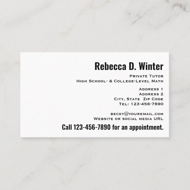 All-Purpose Simple Classic Professional Business Card (Front)