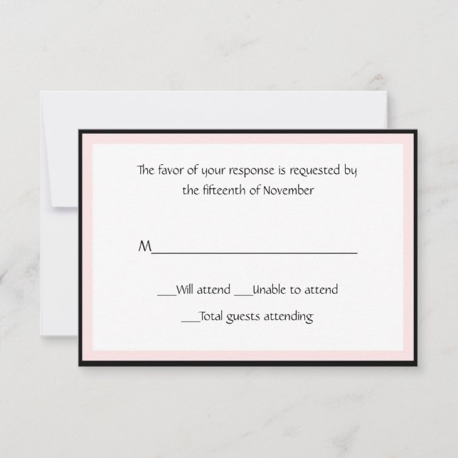All Purpose Stylish Response Card (Front)