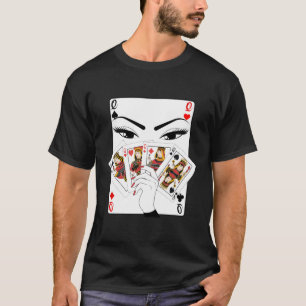 All Queens Playing Card Four Fashion T-Shirt
