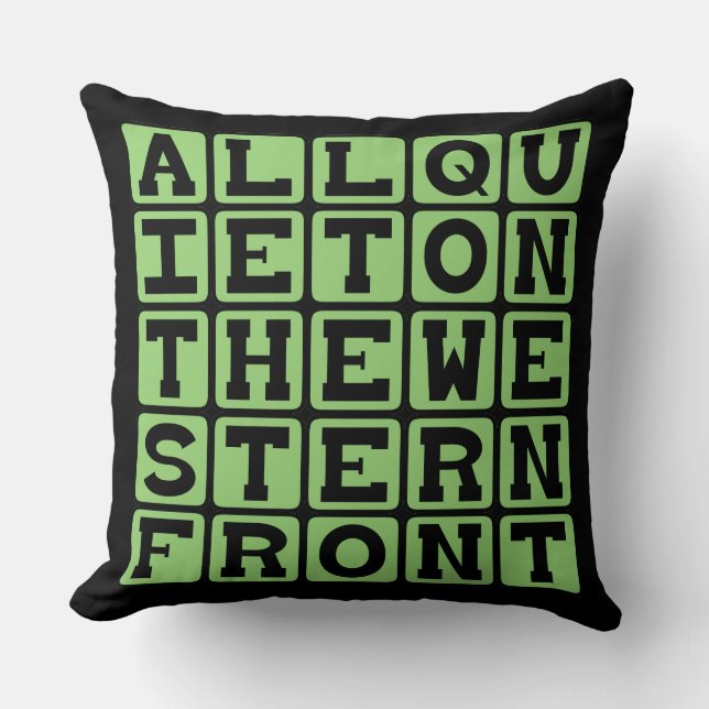All Quiet On The Western Front, Erich Remarque Cushion (Front)