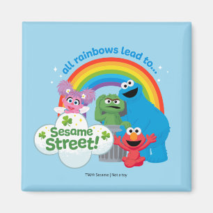 All Rainbows Lead to Sesame Street Magnet