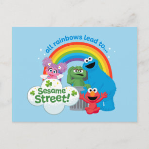 All Rainbows Lead to Sesame Street Postcard
