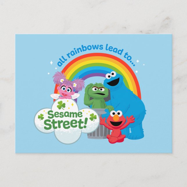 All Rainbows Lead to Sesame Street Postcard (Front)