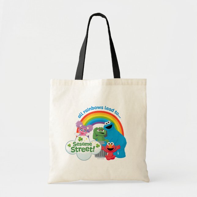 All Rainbows Lead to Sesame Street Tote Bag (Front)