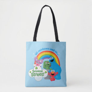 All Rainbows Lead to Sesame Street Tote Bag