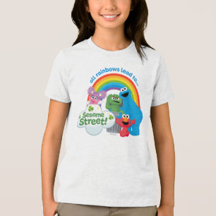All Rainbows Lead to Sesame Street Tri-Blend Shirt