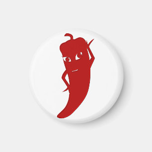 All Red Hot Pepper Diva Magnet