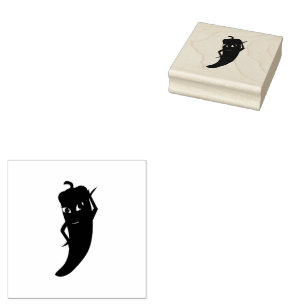 All Red Hot Pepper Diva Rubber Stamp