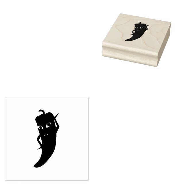 All Red Hot Pepper Diva Rubber Stamp (Stamped)
