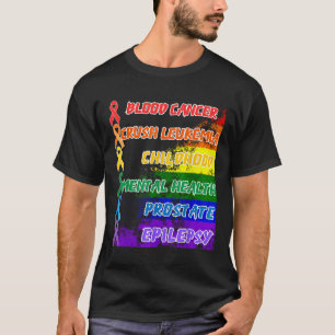 All Ribbon Epilepsy Prostate Mental Health Childho T-Shirt