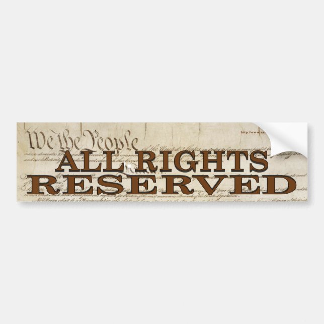 All Rights Bumper Sticker (Front)