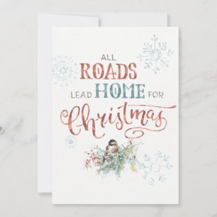All Roads Lead Home for Christmas Holiday Card