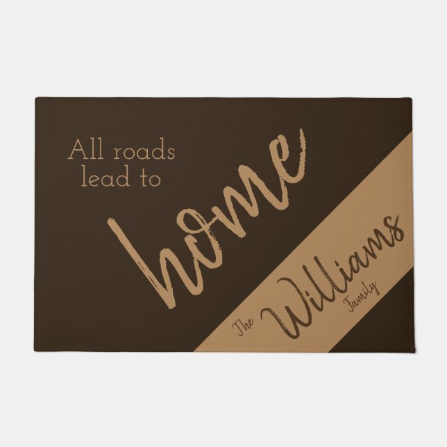 All Roads lead to home Doormat (Front)