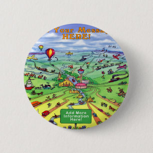 All Roads Lead to San Antonio Texas 6 Cm Round Badge
