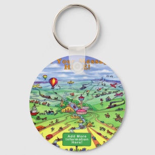 All Roads Lead to San Antonio Texas Key Ring