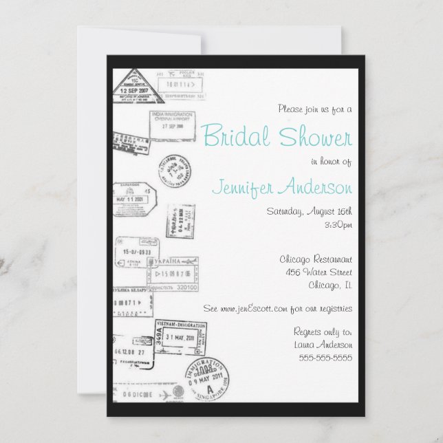 All Roads Led Me to You - Bridal Shower Invitation (Front)