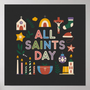 All Saints Day Celebrate the Meaningful Day Poster