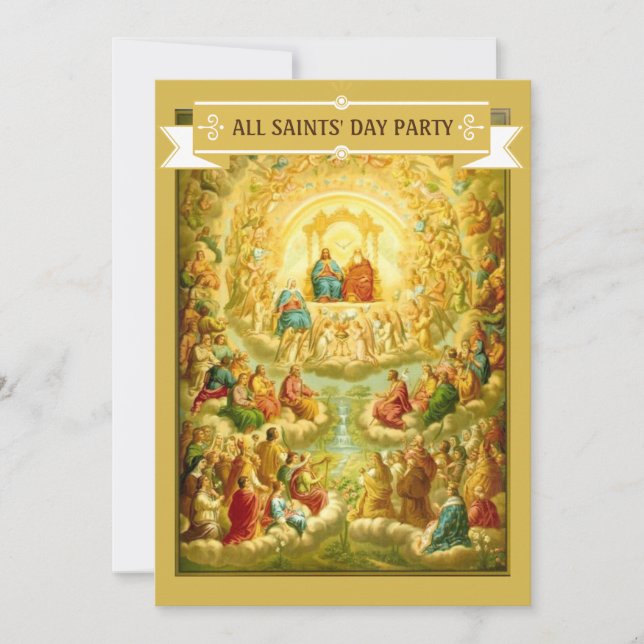 ALL SAINTS DAY FEAST DAY PARTY CELEBRATION INVITATION (Front)