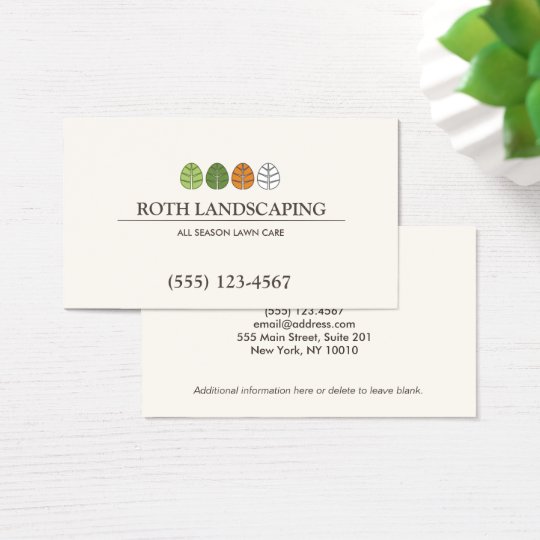 All Season Tree and Lawn Service Landscaping Business Card