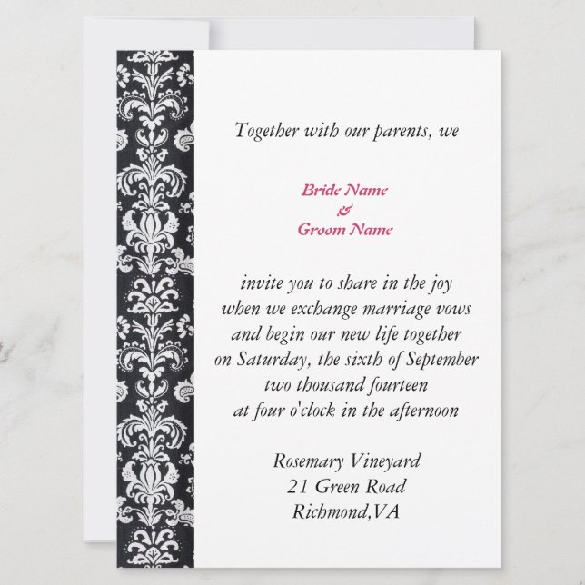all season wedding invitation (Front)