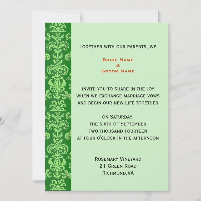 all season wedding invitation (Front)
