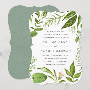 All Seasons Greenery Wedding Invitation