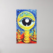 All Seeing Eye Abstract Plant