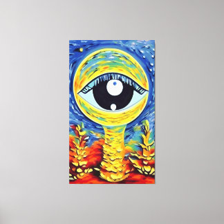 All Seeing Eye Abstract Plant Canvas Print