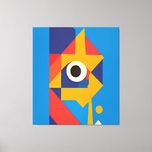 All Seeing Eye Abstract Vector Canvas Print