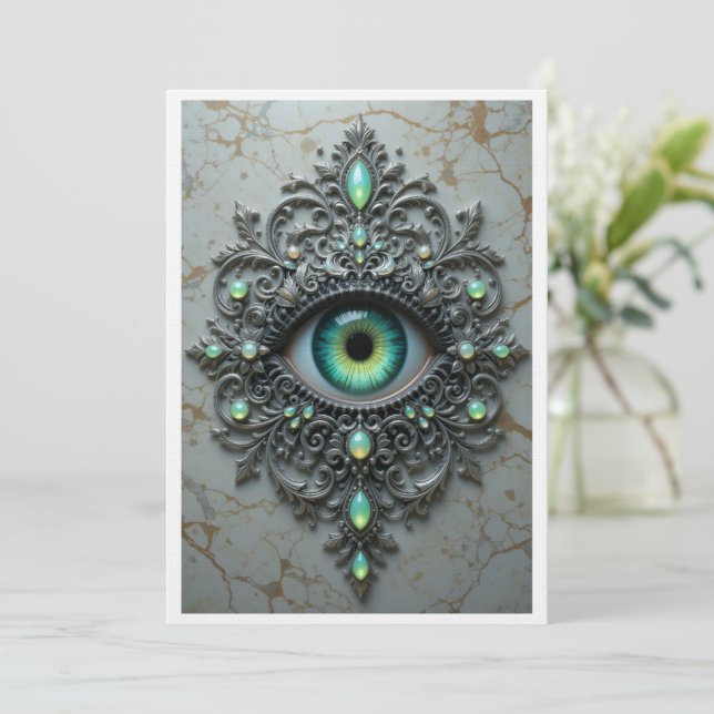 All Seeing Eye Brooch Card (Standing Front)