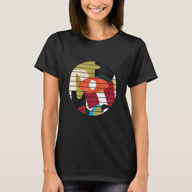 All Seeing Eye  Colourful Abstract Art T-Shirt (Front)