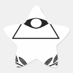 All Seeing Eye crest symbolism F&AM Star Sticker