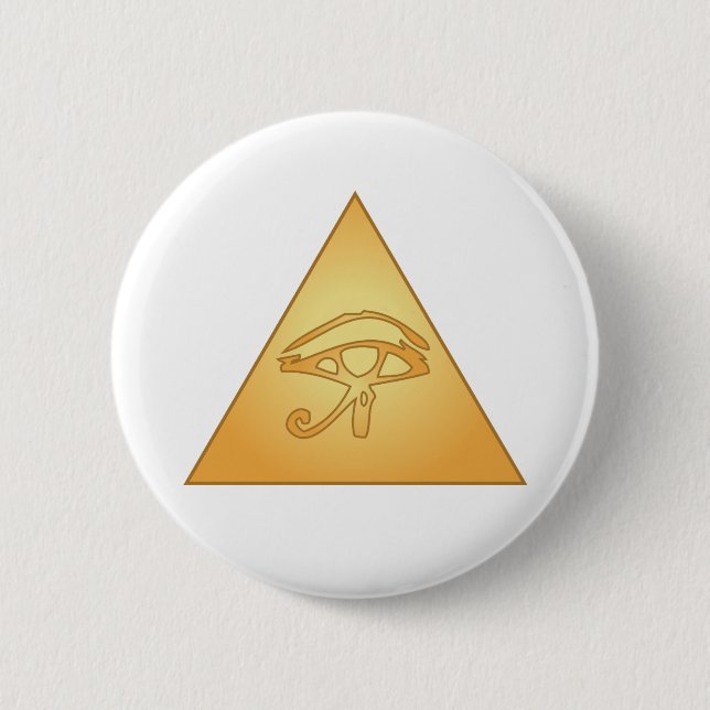 All Seeing Eye / Eye of Horus: 6 Cm Round Badge (Front)