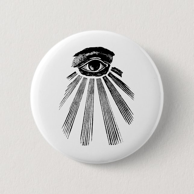 All Seeing Eye Mason 6 Cm Round Badge (Front)